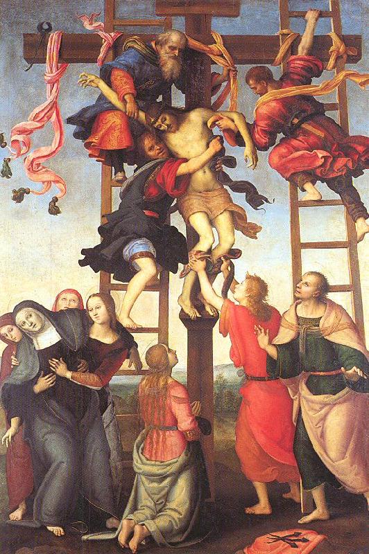 PERUGINO, Pietro The Deposition from the Cross France oil painting art